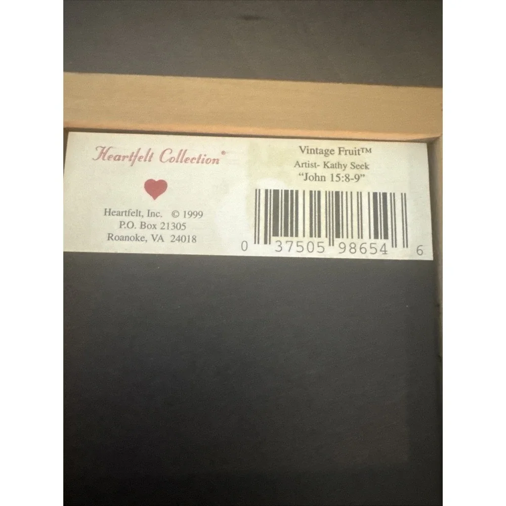 Heartfelt Collection Kathy Seek Friend Framed Art Flowers Framed John 15 8-9 EUC